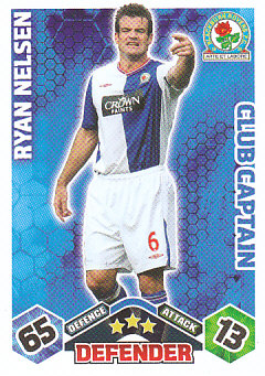 Ryan Nelsen Blackburn Rovers 2009/10 Topps Match Attax Club Captain #EX92